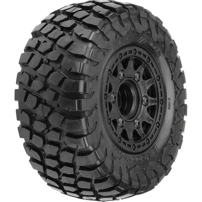 1/10 BFG KR2 M2 Front/Rear 2.2/3.0 SC Mounted 12mm Blk Raid (2)