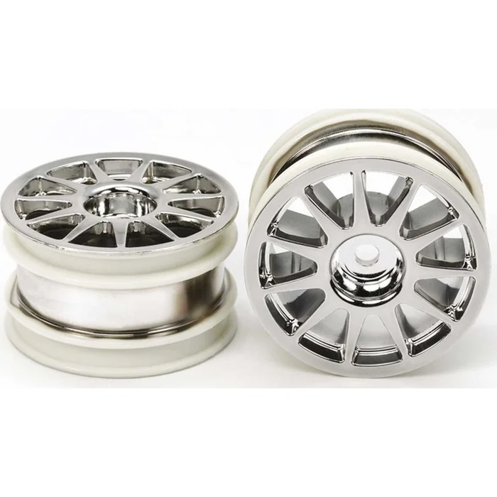 1/10 M-Chassis 11-Spoke Front/Rear Wheel, Chrome Plated (2)