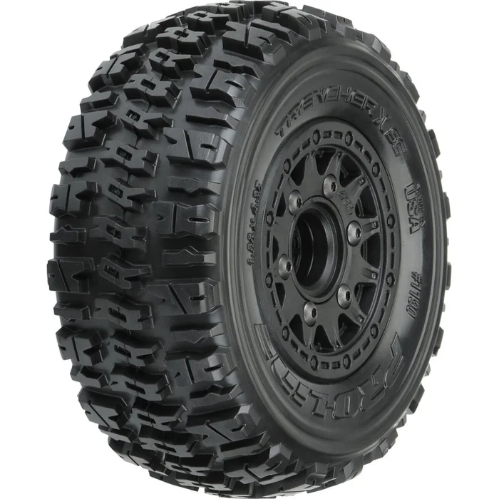 1/10 Trencher X Front/Rear 2.2/3.0 SC Mounted 12mm Black Raid (2)