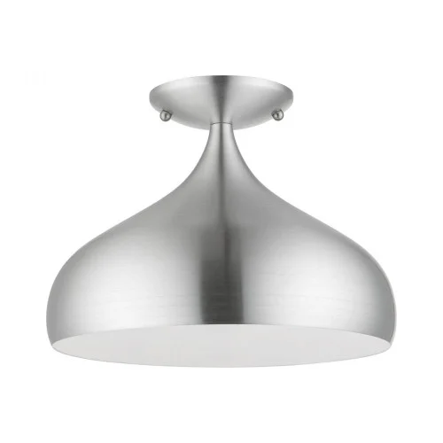 1 Light Brushed Aluminum Semi-Flush Mount (108|41050-66)