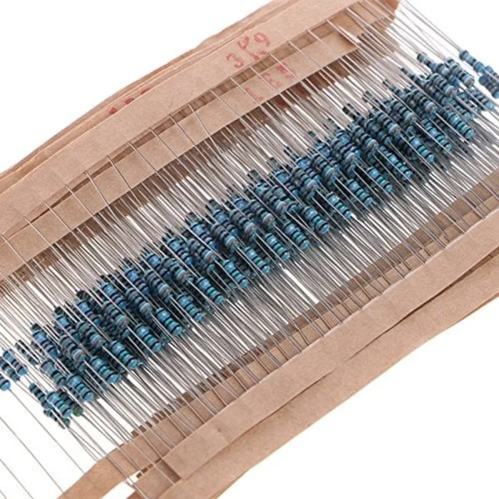 100Pcs. 1/4W Metal Film Resistors Assortment for DIY Electronic Projects and Experiments