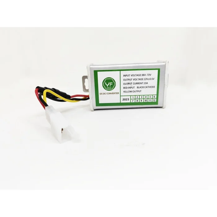 10A DC-DC Converter 36V72V to 12V | 120W Waterproof Voltage Regulator for Electric Bike