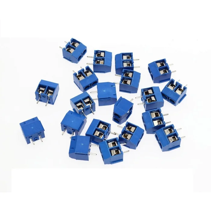 15pcs x 2 Pin 5 mm Pitch PBT Connector Mount Screw PCB Terminal Block Connector 300V 10A Green