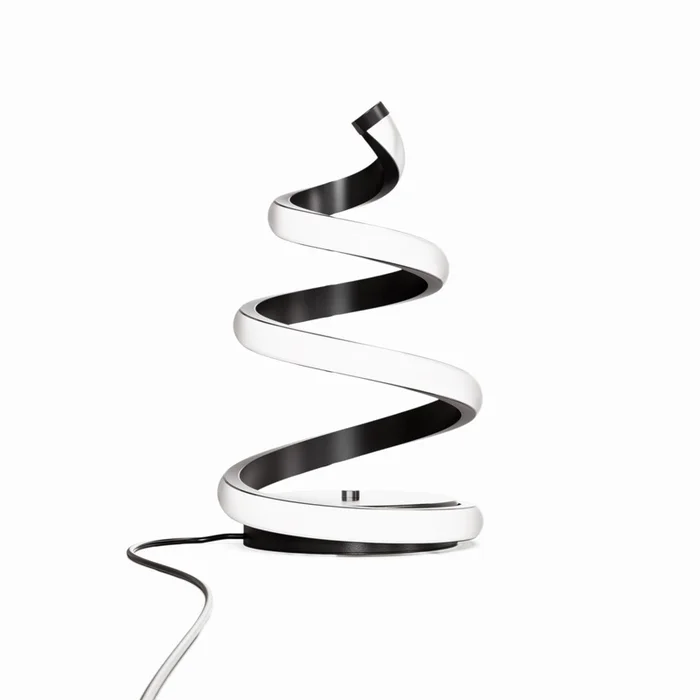 16 Matte Black Spiral LED Table Lamp |Lampe de table en spirale DEL de 16po noir mat