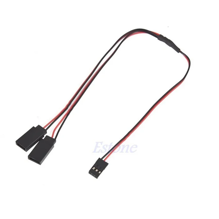 1JR Male To 2 Futaba Female Y Type Servo Extension Wire (300mm)(4 pcs)