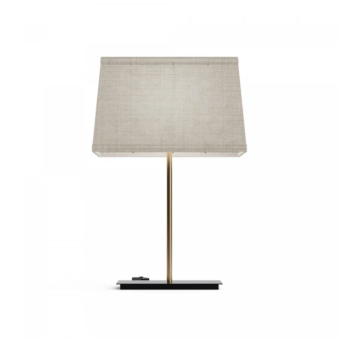 24 Gold Classic Square Table Lamp with Textured Shade | Lampe de table carre classique dore de 24po avec abat-jour textur