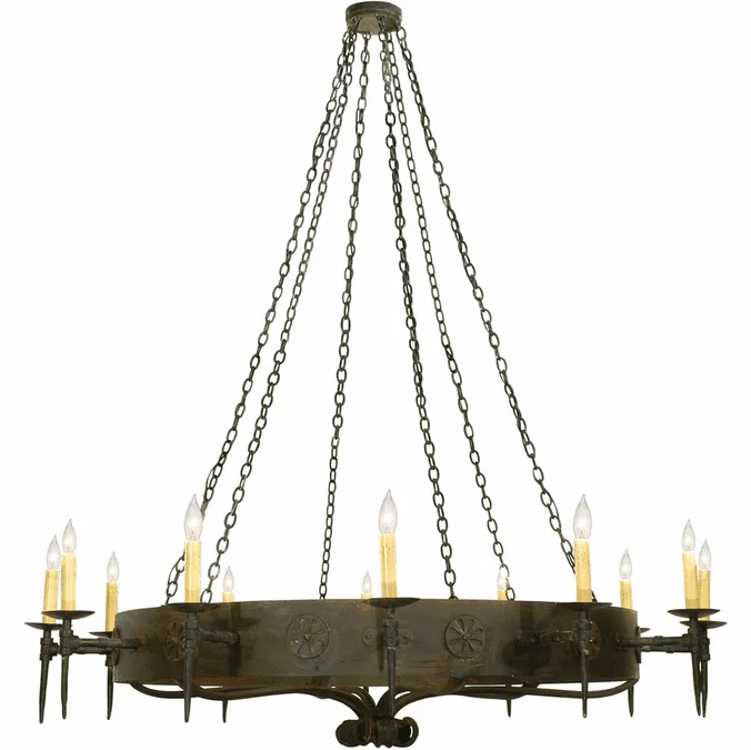 2nd Ave. 112814 Warwick Traditional Hand Waxed Metal Chandelier Lighting
