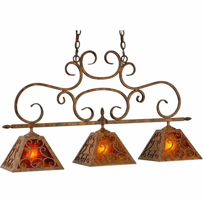 2nd Ave. 127374 Bandolei Traditional Antique Rust Kitchen Island Light Fixture