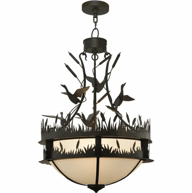2nd Ave. 128142 Ducks in Flight Traditional Oil Rubbed Bronze Pendant Lighting