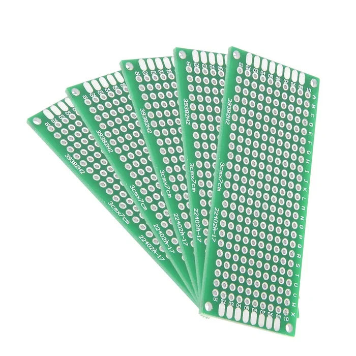 3 x 7 cm Universal PCB Prototype Board Double-Sided (5 pcs)
