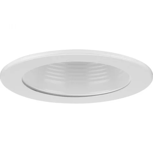 4” Satin White Recessed Step Baffle Trim for 4” Housing (P804N series) (149|P804000-028)