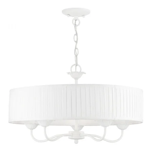 5 Light White Pendant Chandelier (108|41775-03)