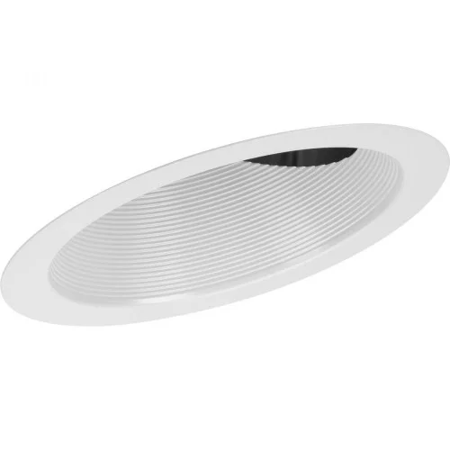 6” Satin White Recessed Sloped Ceiling Step Baffle Trim for 6” Housing (P605A Series) (149|P806008-028)