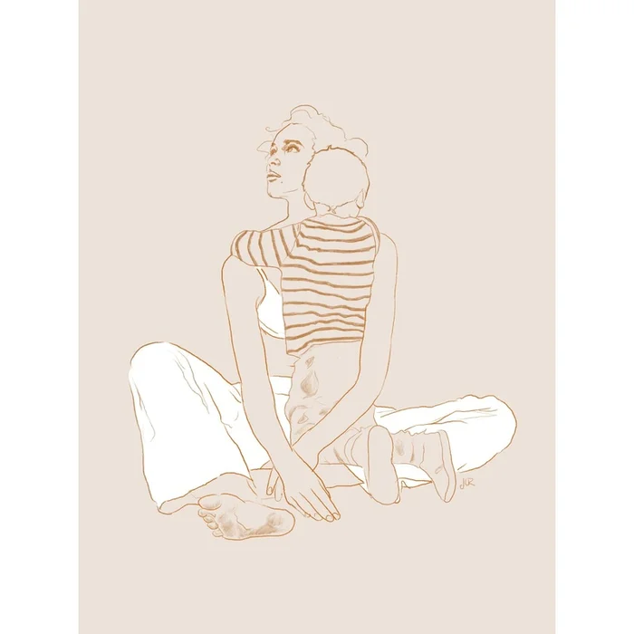 A Mother And Son Giant Art 72×54 Wall Art|uvre dart murale Giant Art A Mother And Son 72×54