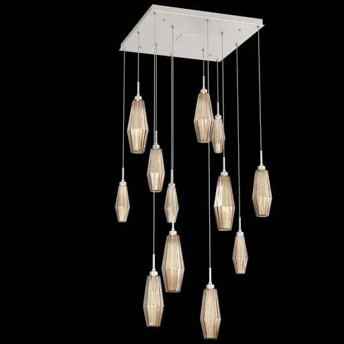 Aalto Square 12pc Multi-Pendant (1289|CHB0049-12-BS-RB-C01-L3)