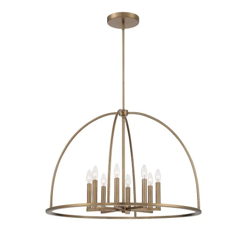 Abbott 8 Light Vibrant Gold Lantern Chandelier (205|ABB-3008-VG)