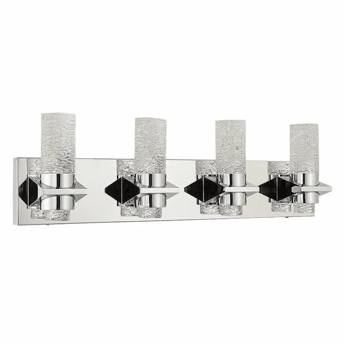 Abra 20074WV-CH Krypton Modern Chrome LED 4-Light Bath Sconce