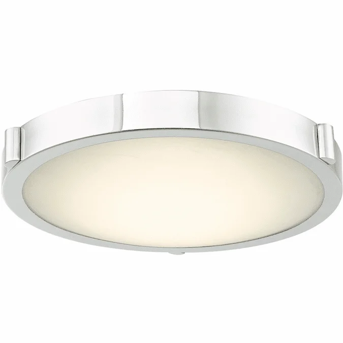Abra 30066FM-CH Halo Contemporary Chrome LED 13″ Flush Mount Light Fixture
