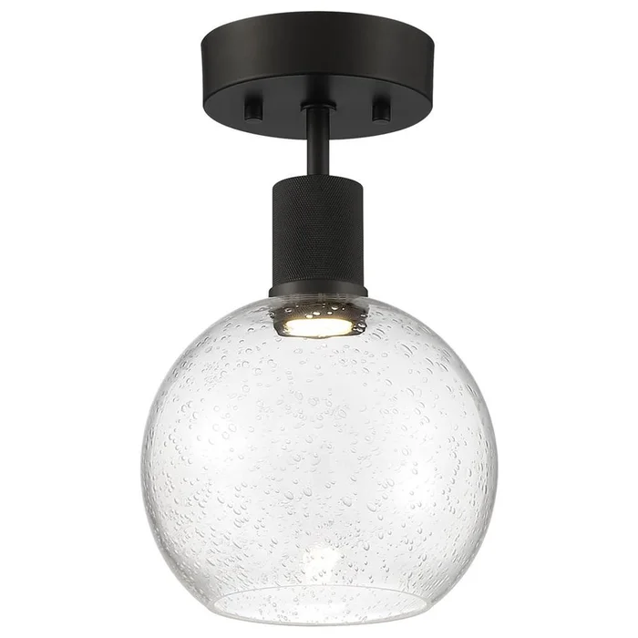 Access Port Nine 1-LT Burgundy LED Semi-Flush – Matte Black – 63148LEDD-MBL/SDG