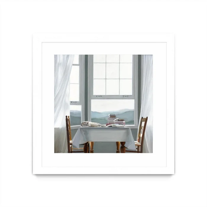 Accidental Scholar Matted and Framed White 36×36 Wall Art|uvre dart murale encadre blanche et mate Accidental Scholar 36×36