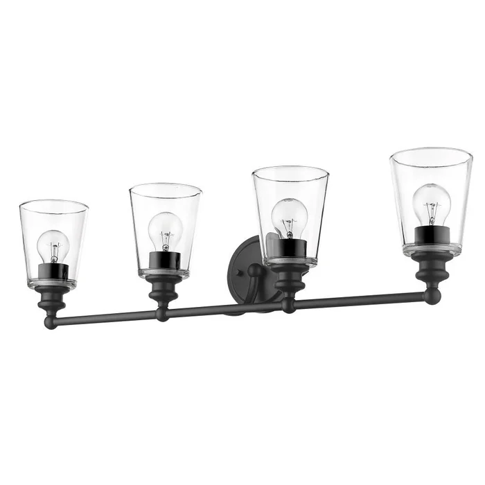 Acclaim Ceil 4-Light Bath Vanity Light – Matte Black – IN41403BK