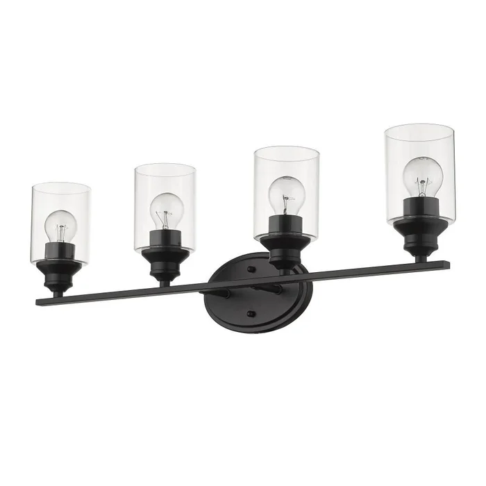 Acclaim Gemma 4-Light Bath Vanity Light – Matte Black – IN41453BK
