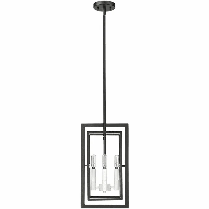 Acclaim Lighting IN20020BK Milbank Contemporary Black with White Candle Sleeves 10″ Foyer Lighting