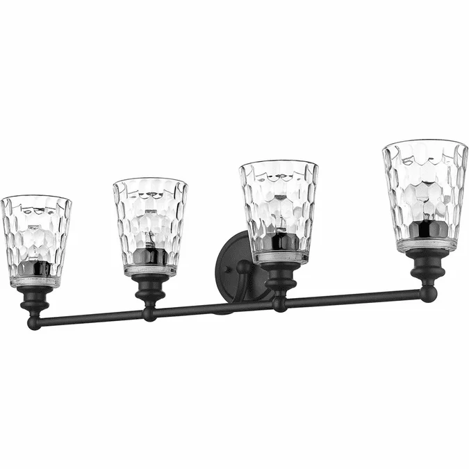 Acclaim Lighting IN40023BK Mae Modern Matte Black 4-Light Bathroom Wall Light Fixture