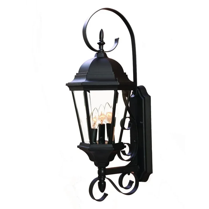 Acclaim New Orleans 3-Light Outdoor Wall Light – Matte Black – 5413BK