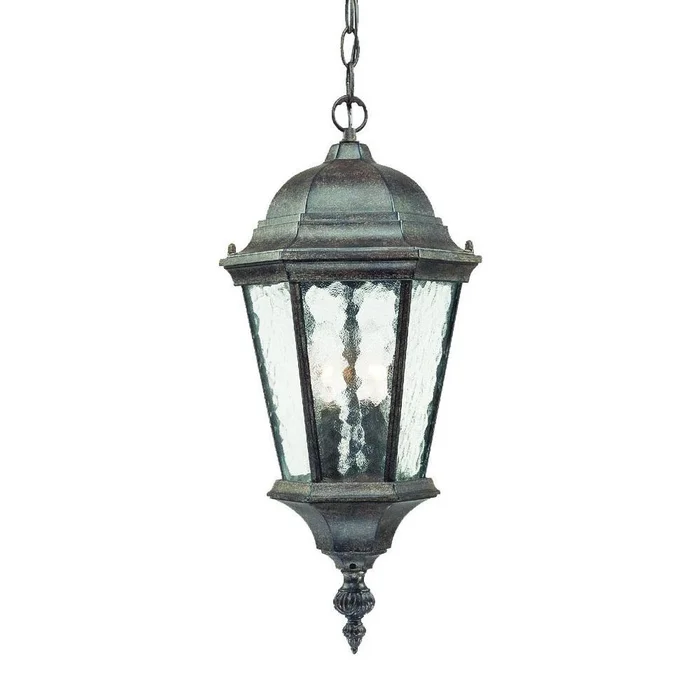 Acclaim Telfair 2-Light Outdoor Hanging Lantern – Black Coral – 5516BC