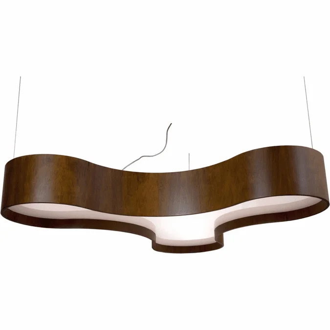 Accord Lighting 1222LED Trefoil Modern Imbuia LED Pendant Hanging Light