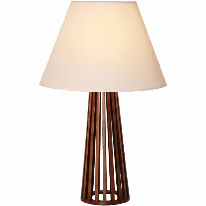 Accord Lighting 7014.06 Slatted Modern Imbuia LED Table Top Lamp