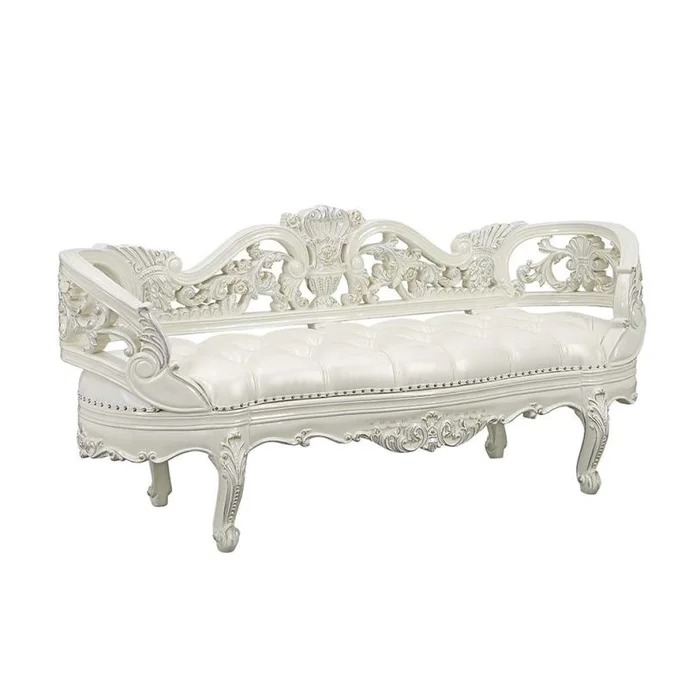 ACME Adara Bench in Antique White BD01253 EST SHIP TIME APPX 4 WEEKS