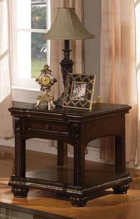 Acme Anondale Single-Drawer End Table in Brown Cherry 10323 EST SHIP TIME APPX 4 WEEKS