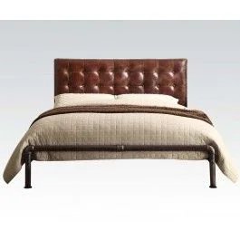 Acme Brancaster Queen Bed in Vintage Brown 26210Q EST SHIP TIME APPX 4 WEEKS