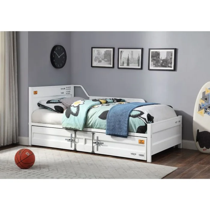 ACME Cargo Twin Daybed & Trundle in White 39880 EST SHIP TIME APPX 4 WEEKS