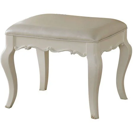 Acme Edalene Vanity Bench in Pearl White 30519 EST SHIP TIME APPX 4 WEEKS