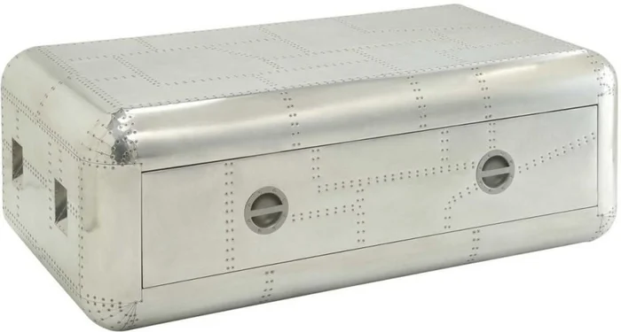 Acme Furniture Brancaster Coffee Table in Aluminum 82180 EST SHIP TIME APPX 4 WEEKS