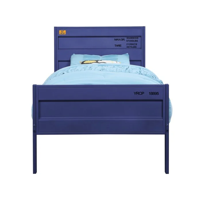 Acme Furniture Cargo Twin Panel Bed in Blue 35930T EST SHIP TIME APPX 4 WEEKS
