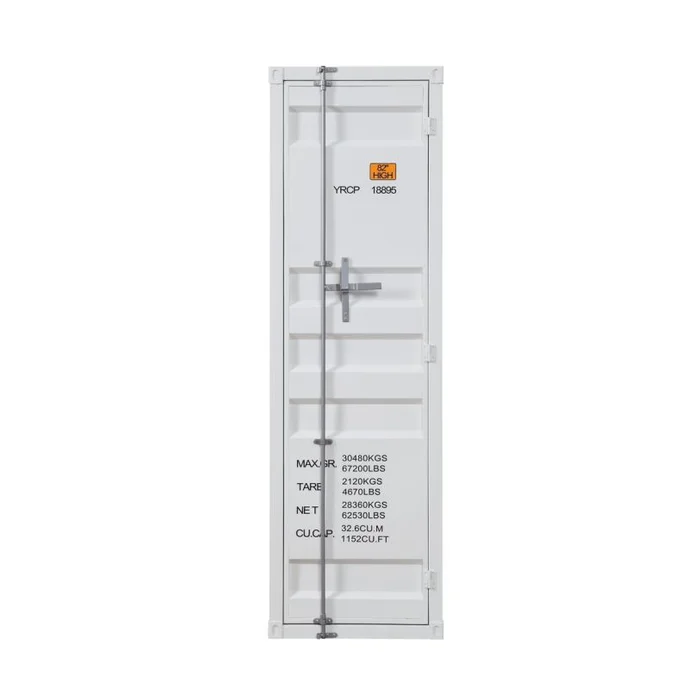 Acme Furniture Cargo Wardrobe in White 35911 EST SHIP TIME APPX 4 WEEKS