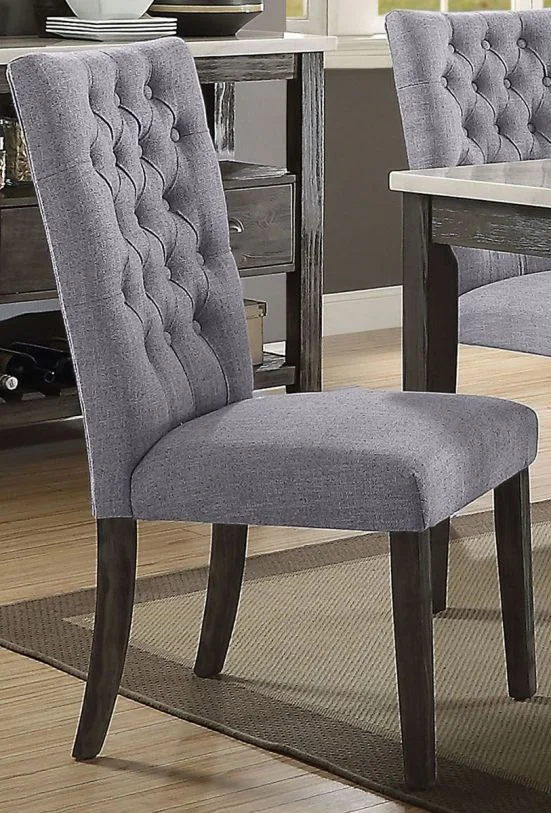 Acme Furniture Merel Upholstered Side Chair in Gray (Set of 2) 70168 EST SHIP TIME APPX 4 WEEKS