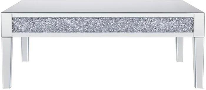 Acme Furniture Noralie Coffee Table in Mirrored & Faux Diamonds 81415 EST SHIP TIME APPX 4 WEEKS