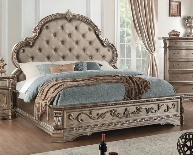 Acme Furniture Northville Queen Panel Bed in Antique Silver 26930Q EST SHIP TIME APPX 4 WEEKS