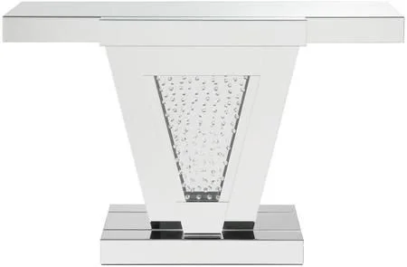 Acme Furniture Nysa Console Table in Mirrored & Faux Crystals 90064 EST SHIP TIME APPX 4 WEEKS