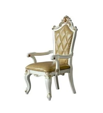 Acme Furniture Picardy Arm Chair (Set of 2) in Antique Pearl 63463 EST SHIP TIME APPX 4 WEEKS