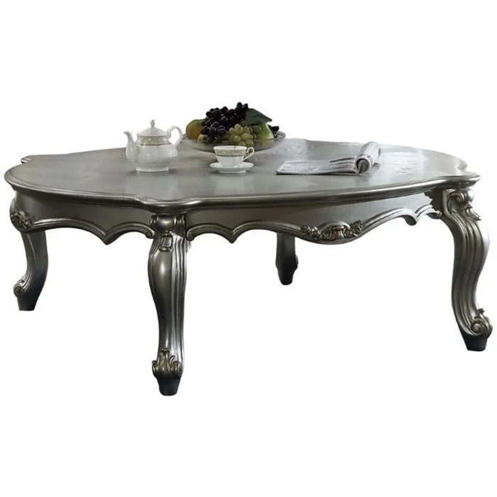 Acme Furniture Picardy Coffee Table in Antique Platinum 83465 EST SHIP TIME APPX 4 WEEKS