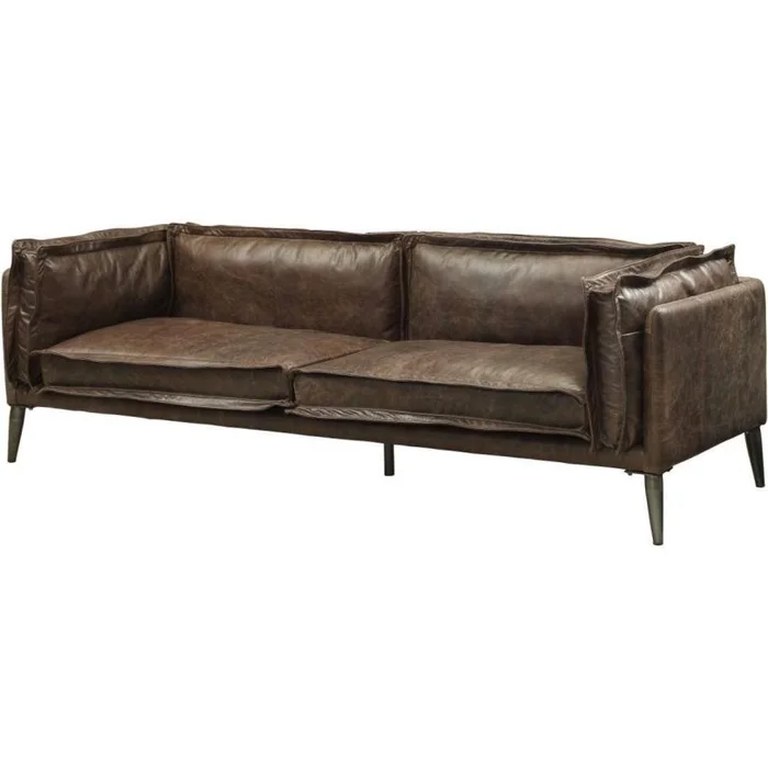 Acme Furniture Porchester Sofa in Distress Chocolate 52480 EST SHIP TIME APPX 4 WEEKS