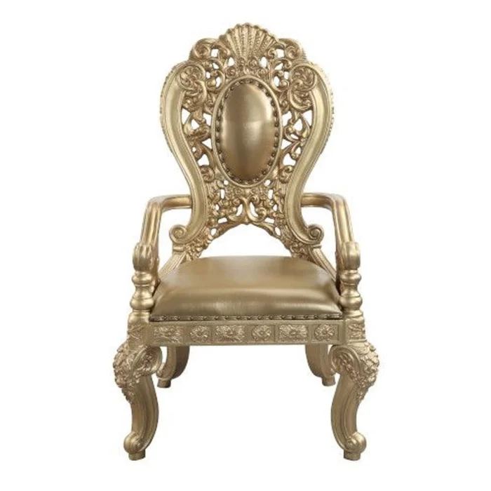 Acme Furniture Seville Arm Chair (Set of 2) in Gold DN00459 EST SHIP TIME APPX 4 WEEKS