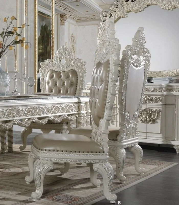 Acme Furniture Vanaheim Side Chair (Set of 2) in Antique White DN00679 EST SHIP TIME APPX 4 WEEKS