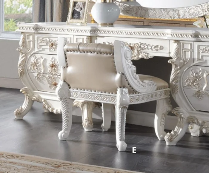 Acme Furniture Vanaheim Vanity Chair in Antique White BD00675 EST SHIP TIME APPX 4 WEEKS